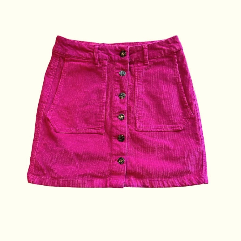 Wild Fable fuchsia corduroy skirt